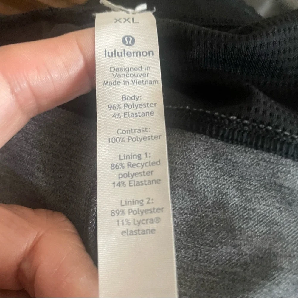 Lululemon Athletica Black and Gray Activewear pants size XXL